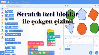 Scratch özel taşlar - blokları kullanarak şekiller çizmek