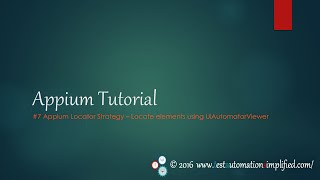Appium Locator Strategy-Identify Elements using different locator methods using UiAutomatorViewer