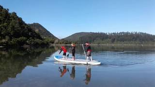 Paddle boarding on the Blue lake Rotorua