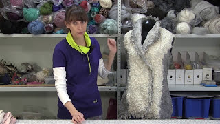 ✿Урок 9✿Усадка жилета из флиса овцы и альпаки