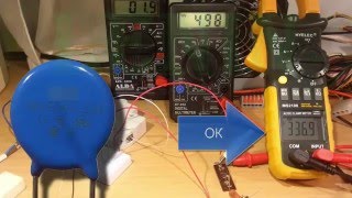 Варистор, супрессор (TVS-диод) проверить напряжение открытия. Varistor,  suppressor