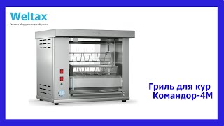 Гриль для кур карусельного типа. Гриль для кур Командор 4М (Атеси)