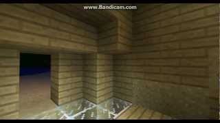 Minecraft 1.4.6 tutorial [ Механизм проход в стене]  HD
