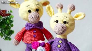 Амигуруми: схема Пара жирафов. Игрушки вязаные крючком - Free crochet patterns.