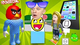 Приключения мульт героя ROBLOX в Айфон 7 ROBLOX ESCAPE THE IPHONE 7 развлекательное видео для детей