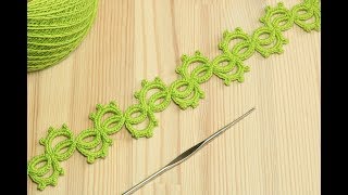 Вязание крючком ленточного ажурного кружева - crochet lace
