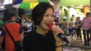 旺角街頭表演-（2017-07-30）旺角羅文~ 小龍女唱 "星夜的離別+我一見你就笑+愛像一首歌+愛人"