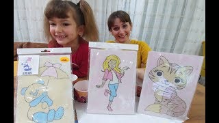 TUZ BOYAMA CHALLENGE  YAPTIK, ELİF LERA HİLE YAPTI.Eğlenceli çocuk videosu