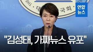 정의당 "김성태, 검증도 없이 가짜뉴스 유포" / 연합뉴스 (Yonhapnews)