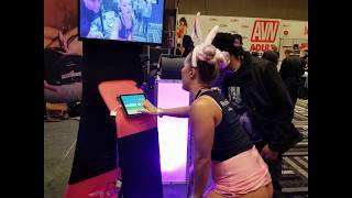Candice Dare Demos Motorbunny LINK and Fappy Bunny Game at AVN 2020