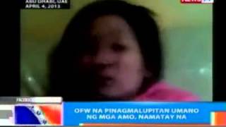 ofw nmatay sa abudhabi sa pagmamaltrato ng amo..