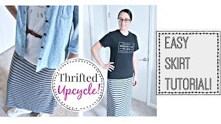 ✂️ DIY SKIRT TUTORIAL | MODEST FASHION | THRIFTED UPCYCLE! ?