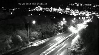 Highgate webcam timelapse shows snow hitting Dunedin