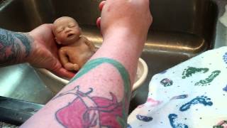Silicone Full Body Baby Doll First Bath! Lifelike mini baby dolls! Realistic Baby dolls! Fake Baby