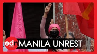 Protesters in the Philippines Clash With Security Forces on International Women's Day