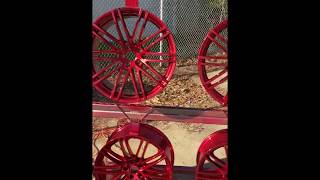 Candy Red Powder Coated Wheels