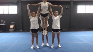 Basic Cheerleading Stunt Progression: T Hang Drill