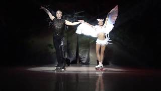 Angel and demon,Roller Skater.Акробаты на роликах !rollerskaters,,Duo Forever..