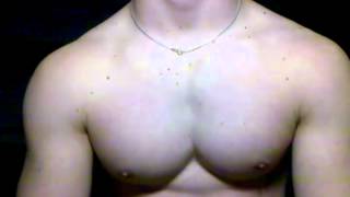 Teen bodybuilder pec bouncing synced to music