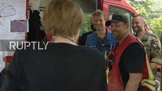 Germany: Merkel visits flood-devastated areas in Schuld