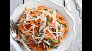 Диетический салат из репы и моркови