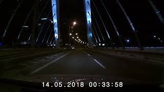 Prestigio RoadRunner 525 - Night test (with sound)