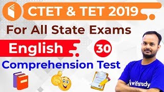 1:30 PM - CTET & TET 2019 | English by Sanjeev Sir | Comprehension Test