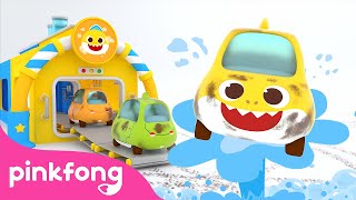 Lavado de Autos con Tiburón Bebé | Bebé Auto | Pinkfong Juguetes