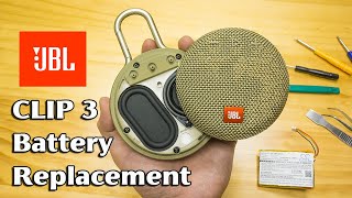 JBL Clip 3 battery replacement; teardown; disassembly