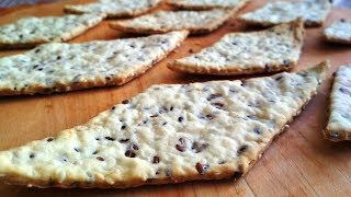 Хрустящее Солёное Печенье. Фантастически Вкусное Печенье с Кунжутом и Семенами Льна