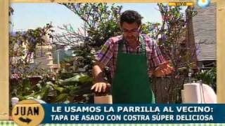 Tremenda tapa de asado con costra de hierbas y chorizo colorado