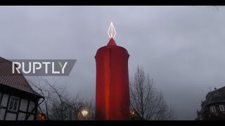 Germany: World's biggest Xmas candle lit up in Schlitz as holiday season kicks off
