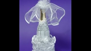 СВАДЕБНАЯ БУТЫЛКА " НЕВЕСТА" ( часть 2) ДЕКОР БУТЫЛОК мастер класс. / DIY / Wedding Вride
