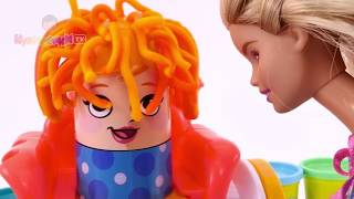 Свинка Пеппа и Барби. Причёска и макияж Пеппы Play Doh Мультик из игрушек