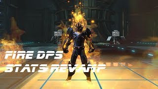 DCUO Stats Revamp: Fire Dps Guide l PftT & Hybrid Loadouts