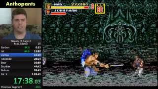 Streets of Rage 2: Max Mania no Continue Speedrun (1:03:34)