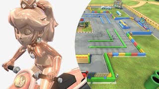 Mario Kart 8 Deluxe - Pink Gold Peach in SNES Battle Course 1 (Renegade Roundup)