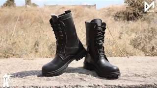 Берцы осень-зима обзор (Нато черная кожа цигейка)