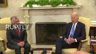 USA: Biden welcomes "loyal and decent friend" Jordan's King Abdullah to WH
