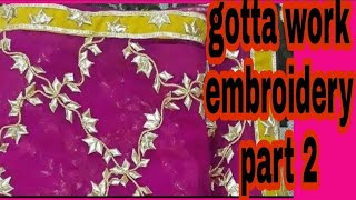 how to make gotta butti/gotta flower/appliqués patches/gotta design flower