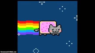 Cat Flying Trough Space Farting Rainbows