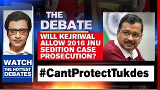 Arnab Goswami Debates: Will Kejriwal Allow 2016 JNU Sedition Case Prosecution?