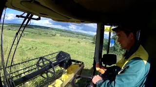 Работа на комбайне New Holland.