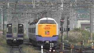 つがる485系3000番台　八戸駅〜待避線