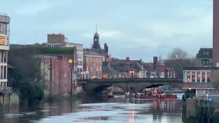 Minster FM  - Footage of the Guildhall Crane under Ouse Bridge in York