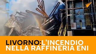 #Livorno: l'incendio nella raffineria #Eni