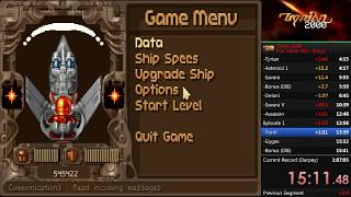 Tyrian 2000 New Game+ Speedrun in 1:12:37.22