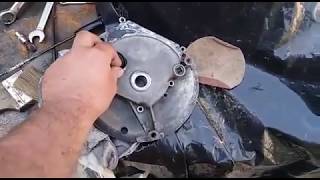 Потёк сальник коленвала, газонокосилка Briggs Stratton.