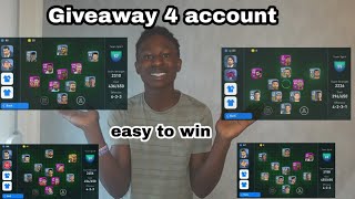 4 Account Giveaway Easy to win (pes 2020)