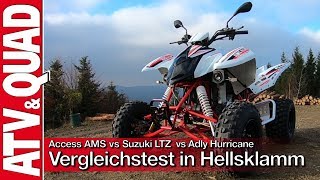 Vergleichstest Enduro-Sportquads: Access AMS 4.38, Suzuki LTZ 400 und Adly Hurricane 450 S